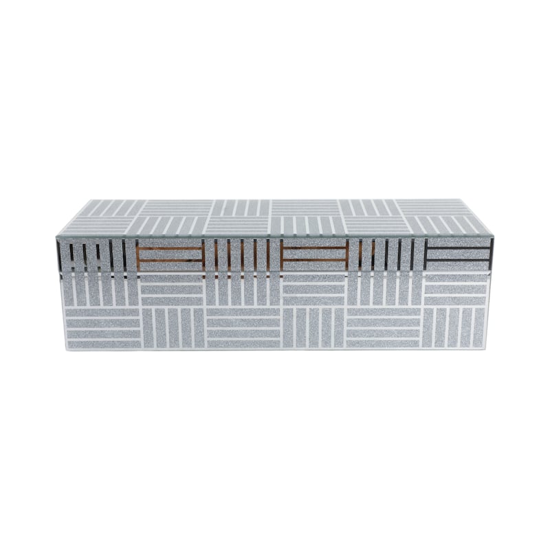 Contemporary Decorative Storage Box with Lid - 17" x 6" x 5"