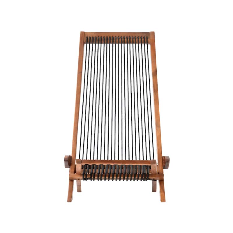 Outdoor Patio Folding Roping Wood Chair