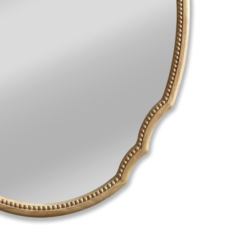 Maple Framed Wall Mounted Oval Accent Mirror