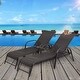 Goplus Outdoor Patio Chaise Lounge Chair Sling Lounges Recliner Adjustable Back - Thumbnail 2