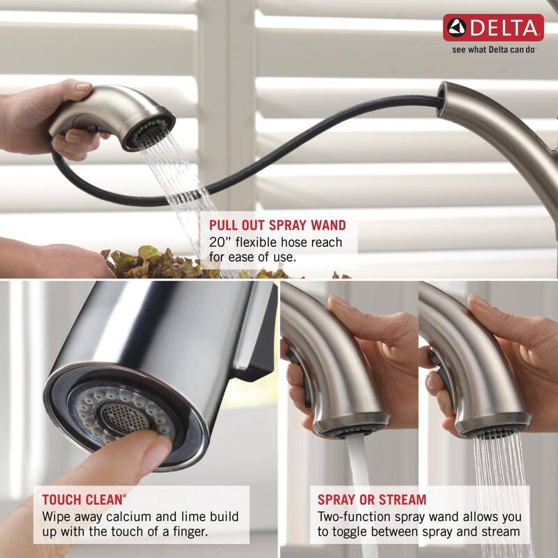 Delta Trinsic Pull-Out Kitchen Faucet - Includes Lifetime Warranty