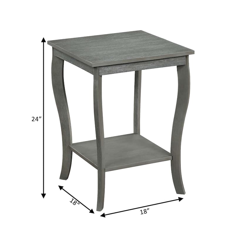 Convenience Concepts American Heritage Square End Table with Shelf