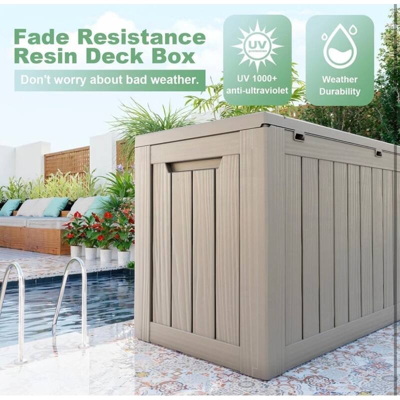 260 Gallon Large Resin Waterproof Outdoor Storage Box