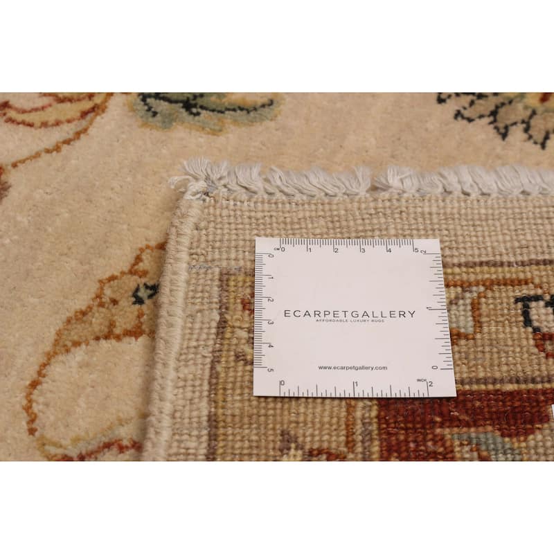ECARPETGALLERY Hand-knotted Jamshidpour Ivory Wool Rug - 6' 3" x 10' 2"