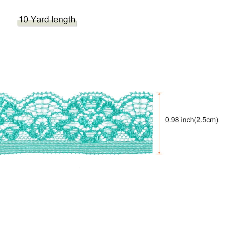 Lace Trim Lace Ribbon for Clothes Fabric Wedding Decoration Gift Wrap - Lake Blue