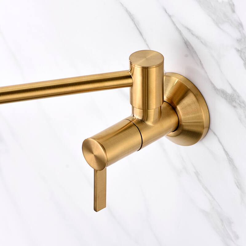 Luxier Contemporary KTS17 2-Handle Wall-Mounted Pot Filler