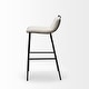 preview thumbnail 4 of 6, Kavalan Beige Fabric Seat with Black Metal Frame Counter Stool
