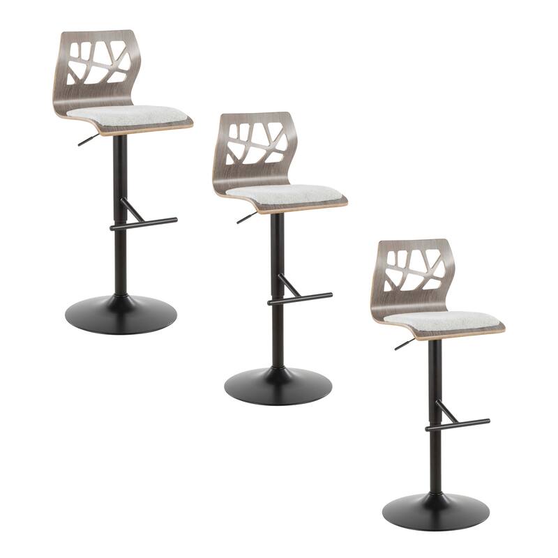 Carson Carrington Sala Adjustable Bar Stool with Straight T Footrest (Set of 3)