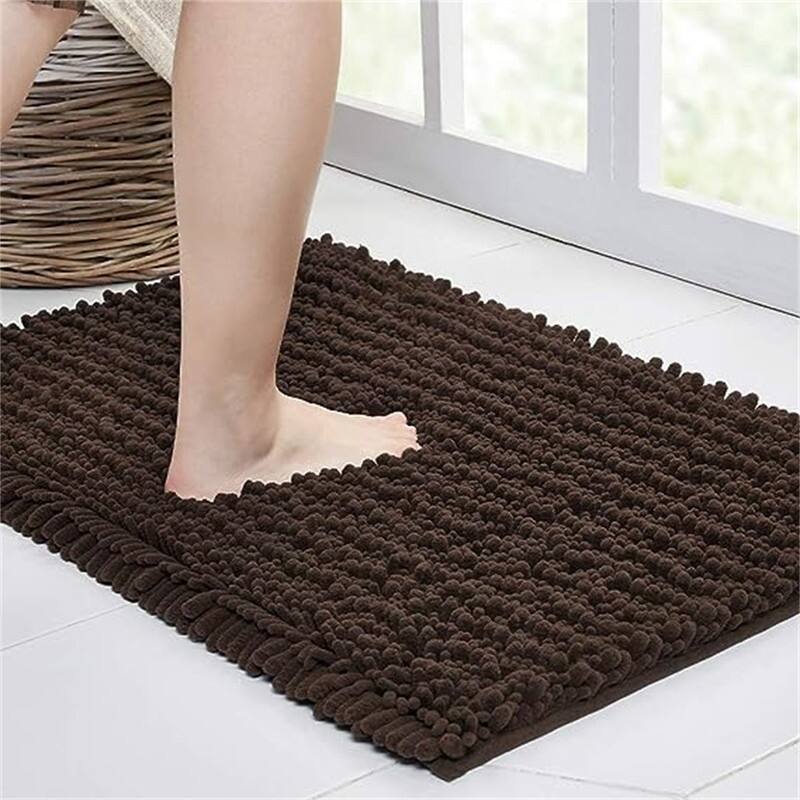 Bathroom Rug Non Slip Bath Mat - Brown - 32"x20"