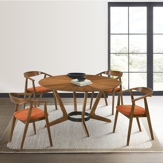 Set of 2/4/6 - Santana Mid-Century Modern Upholstered Wood Dining Chairs