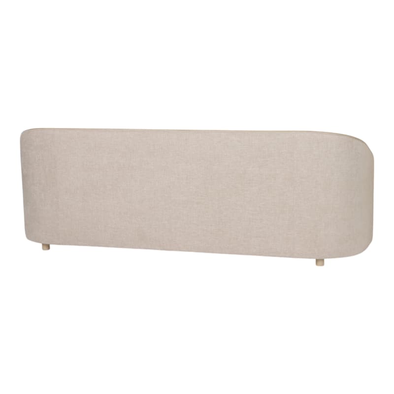 Upholstered Fabric Sofa Curved Arm Contemporary Design - 30" Multi - 87" x 29.5" x 30"