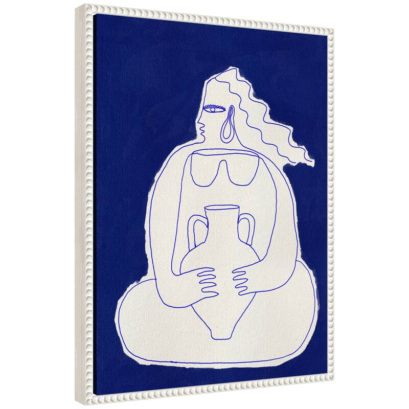 Kate and Laurel Sylvie Solitude 2 Framed Canvas by Shatha Al Dafai - 18x24