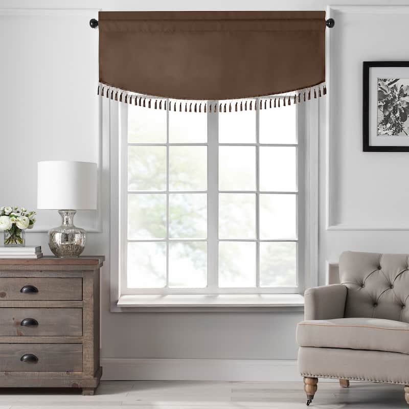 SunVeil Vanderbilt Scallop Tassel Window Valance - 50"x19"
