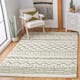 SAFAVIEH Arizona Shag Lotta Moroccan 1.2-inch Thick Rug - 3' x 5' - Ivory/Green