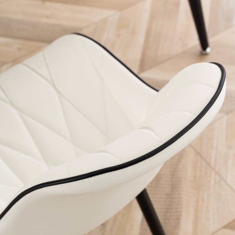 Modern Dining Chairs Set of 2 with Curved Backrest