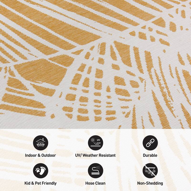 World Rug Gallery Nature Inspired Tropical Indoor/Outdoor Area Rug
