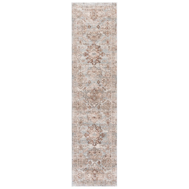 Lauren Ralph Lauren Frayda Floral Rug - 2'6" x 8' Runner - Taupe/Grey Blue