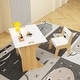 preview thumbnail 11 of 13, Kids Table Set with One Chair, Multifunctional Wooden Children Study Table-Convertible Tabletop for Study, Drawing & Play