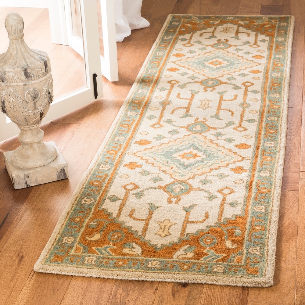 SAFAVIEH Handmade Heritage Seaflora Traditional Oriental Wool Rug