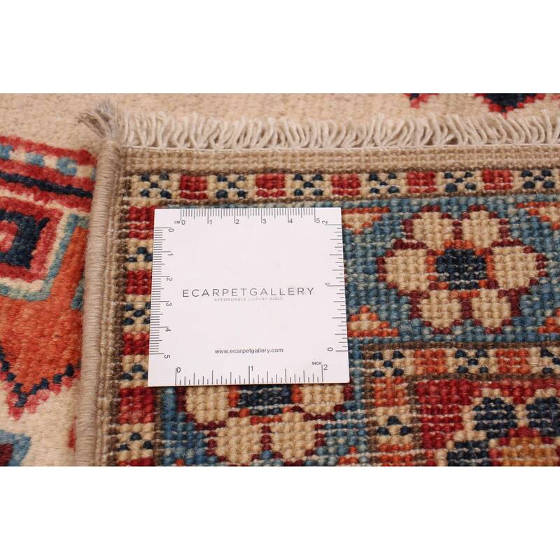 ECARPETGALLERY Hand-knotted Uzbek Ghazni Ivory Wool Rug - 2'9 x 9'6