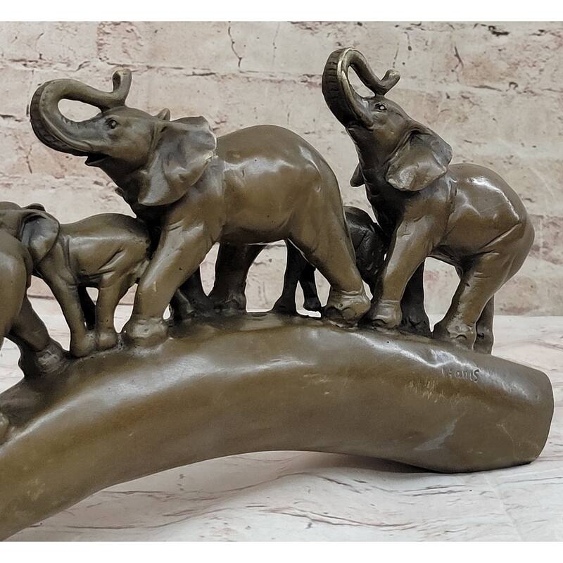 Tibet Royal Family Pure Bronze Hot Cast Fine Lotus Lucky Imitative Elephant Statue Fortune