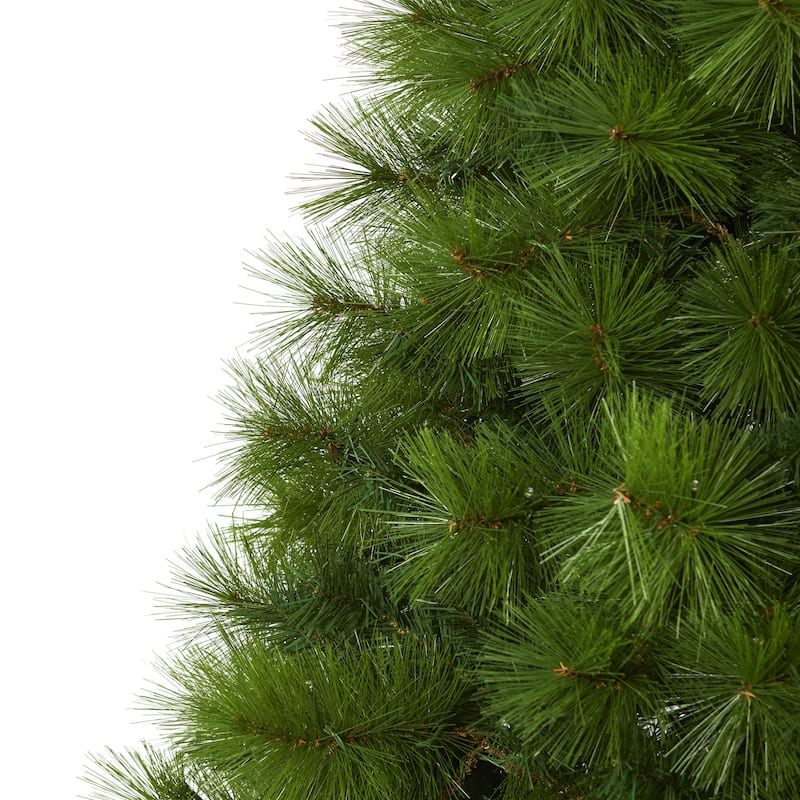6.5ft. Green Pine Artificial Christmas Tree with 350 Clear LED Lights - Timeless Holiday X-Mas Glow