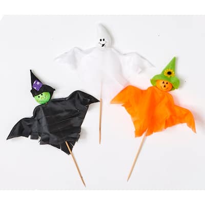 12" Halloween Pick, 3 Assorted, Set of 6