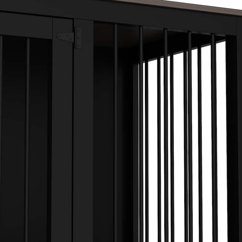 70.9" Modern Home Collection Dual Door Dog Kennel Available in Elegant