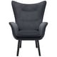 preview thumbnail 53 of 92, Upholstered Wingback Armchair Leisure Accent Chair, Single - 40.55" H x 28.34" W x 33.1" D