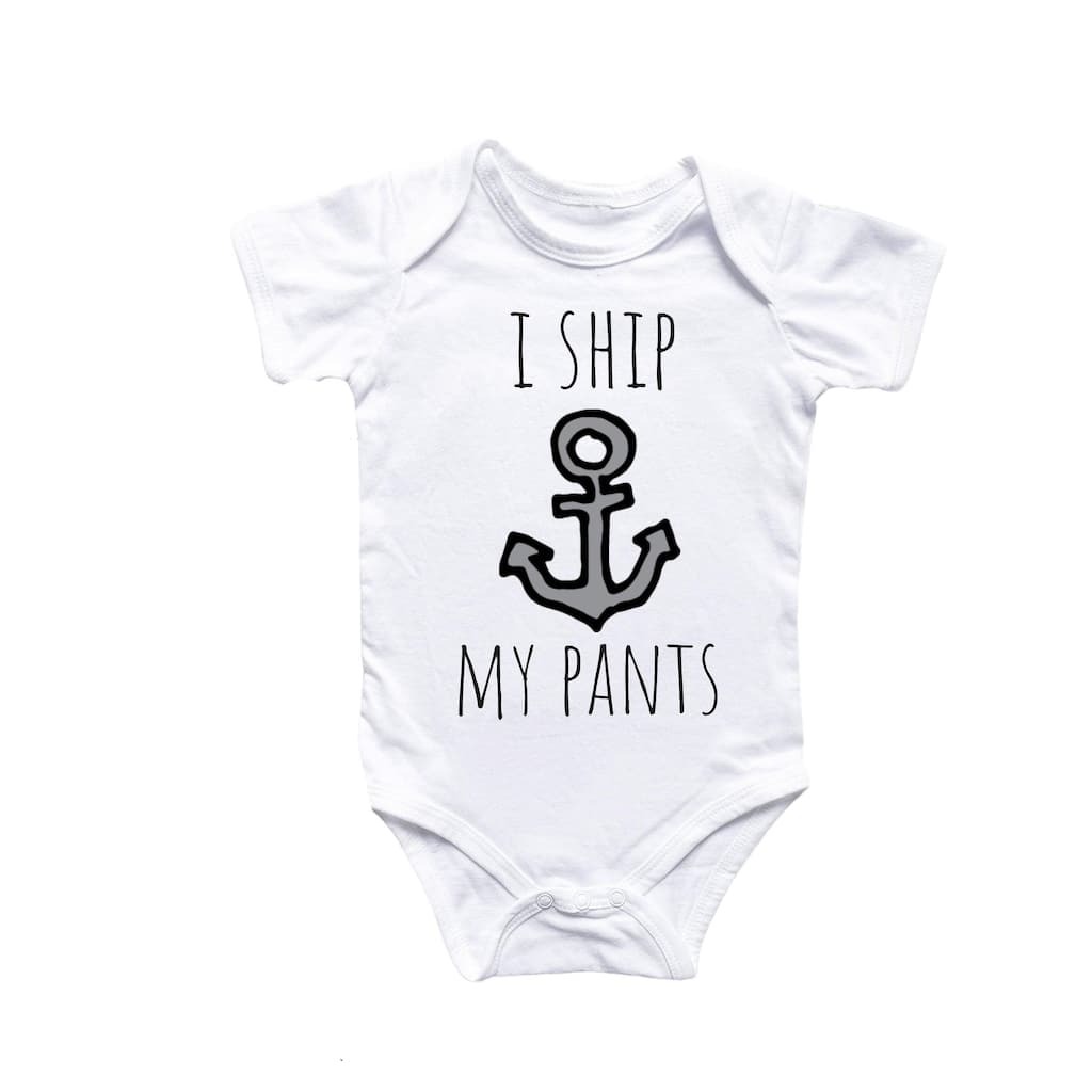 Boat Anchor Nautical - Baby Boy Girl Clothes Infant Bodysuit Funny Cute Newborn