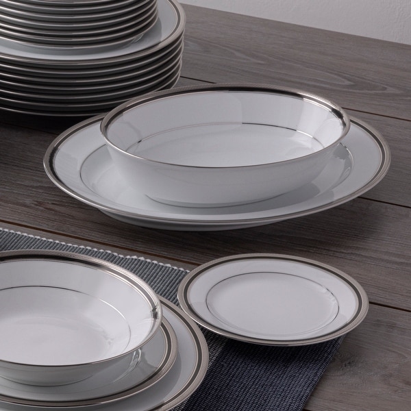 Noritake Austin Platinum 50-Piece Dinnerware Set, Service For 8