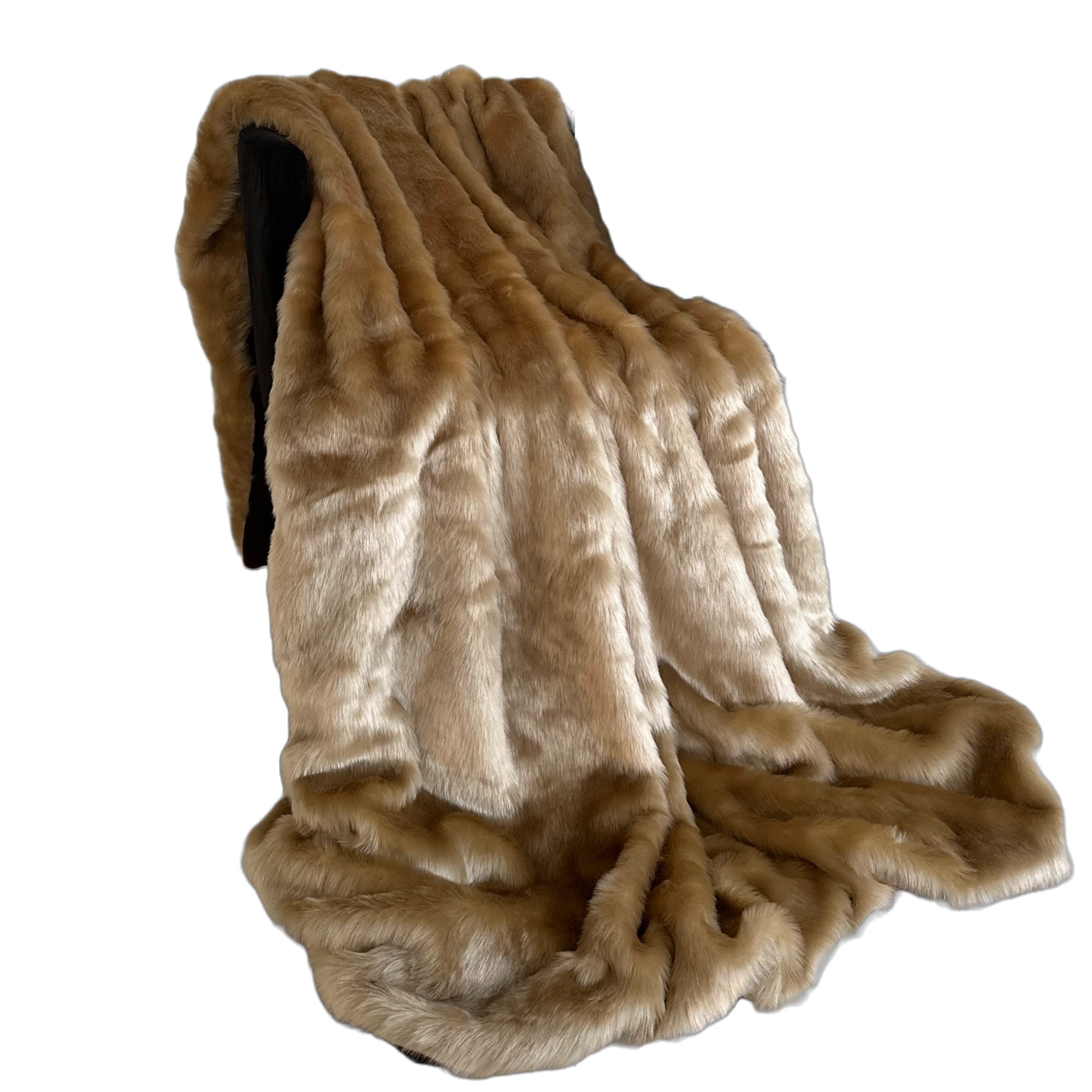 Gold faux fur throw blanket hot sale