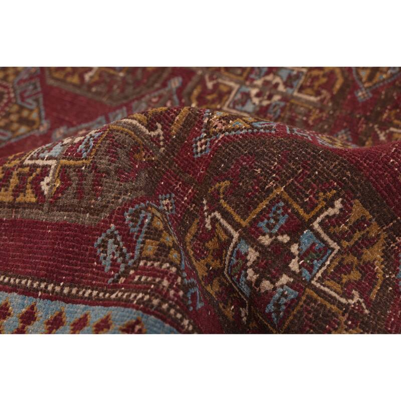 ECARPETGALLERY Hand-knotted Antalya Vintage Red Wool Rug - 4'3 x 7'4
