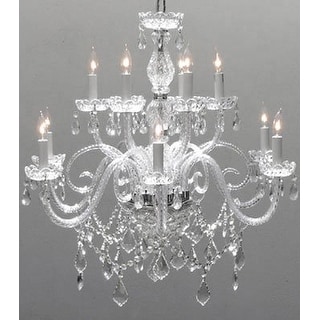 Chandelier Lighting Crystal Chandelier H27 x W32 - Chandeliers For Bedrooms by Overstock.com