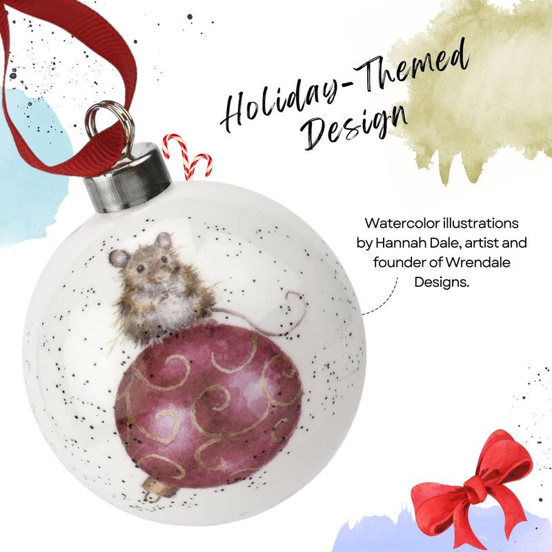 Royal Worcester Wrendale Designs Christmas Bauble