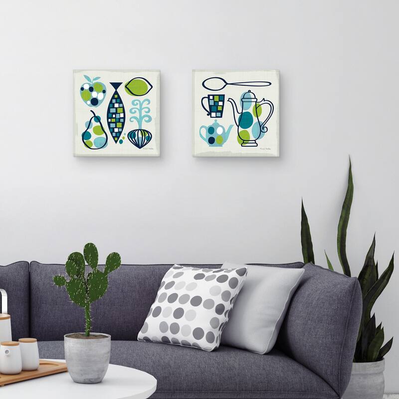 Modern Kitchen by Michael Mullan S/2 by Michael Mullan Canvas Art Prints