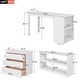 preview thumbnail 7 of 7, White Pine Wood Multifunctional Loft Bed with Movable Desk, Modular Bookshelf, Chest of Drawers