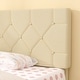 preview thumbnail 6 of 7, 2 Pcs Twin Bed Frames with Adjustable Headboard, Modern Linen Upholstered Platform Bed w/Button Tufted Headboard