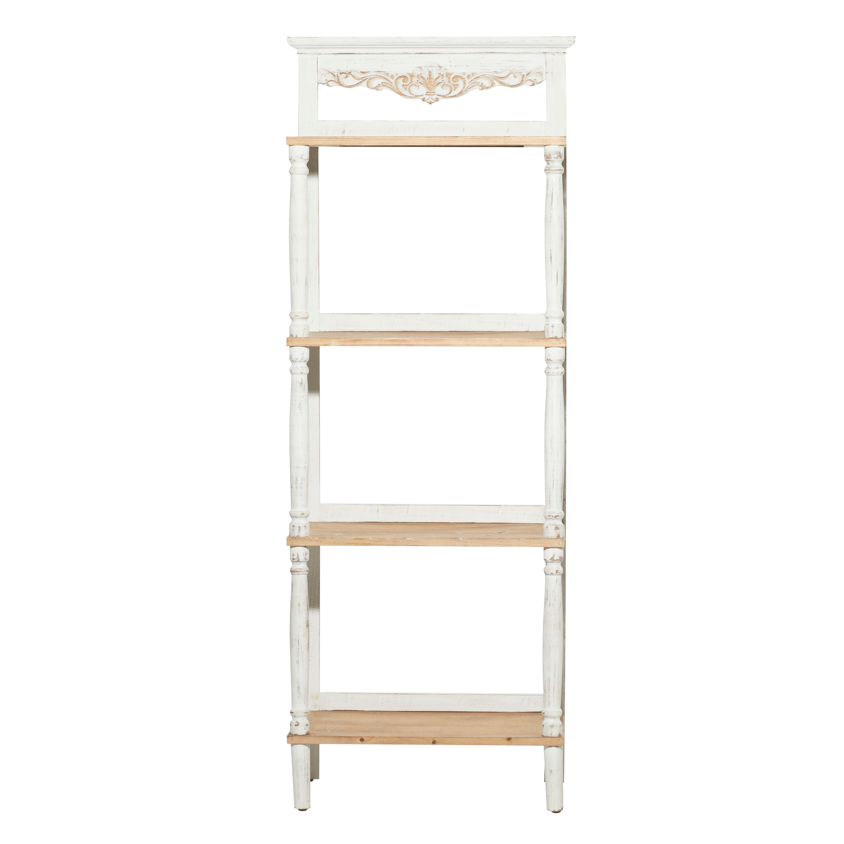 32.25 White Solid Large Wooden Peg Rack with Shelf - Bed Bath & Beyond -  31712216