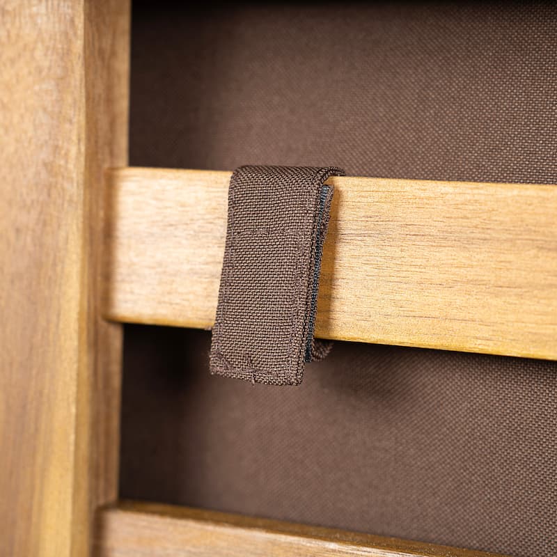 Christopher Knight Home - Outdoor Acacia Wood Club Chair with Rope Back and Water-Repellent Cushions