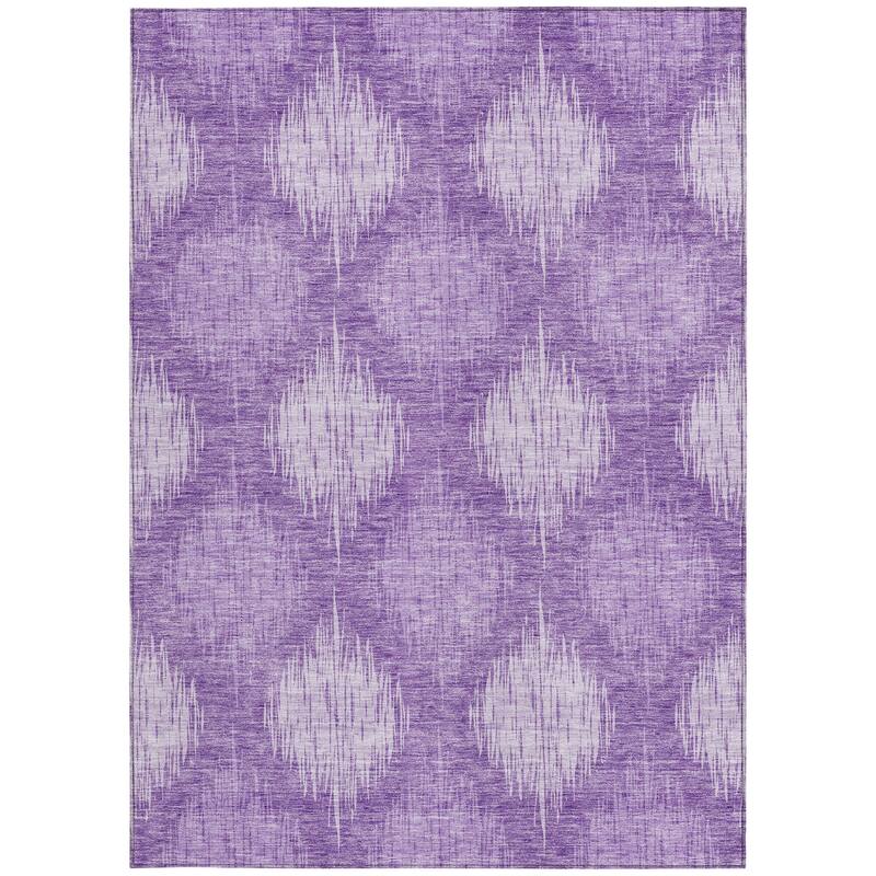 HomeRoots Ikat Transitional Rectangle Outdoor Rug