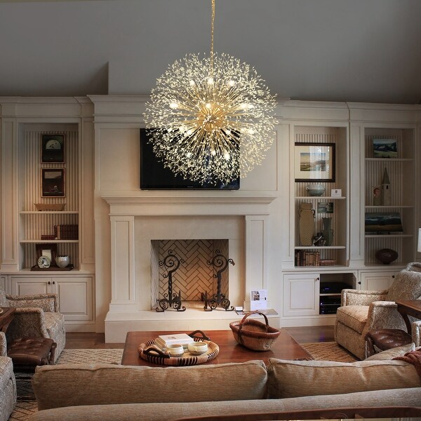 Contemporary 16 20 Light Glam Firework Crystal Sputnik Chandelier Dandelion Pendant Light On Sale Bed Bath Beyond 40945636
