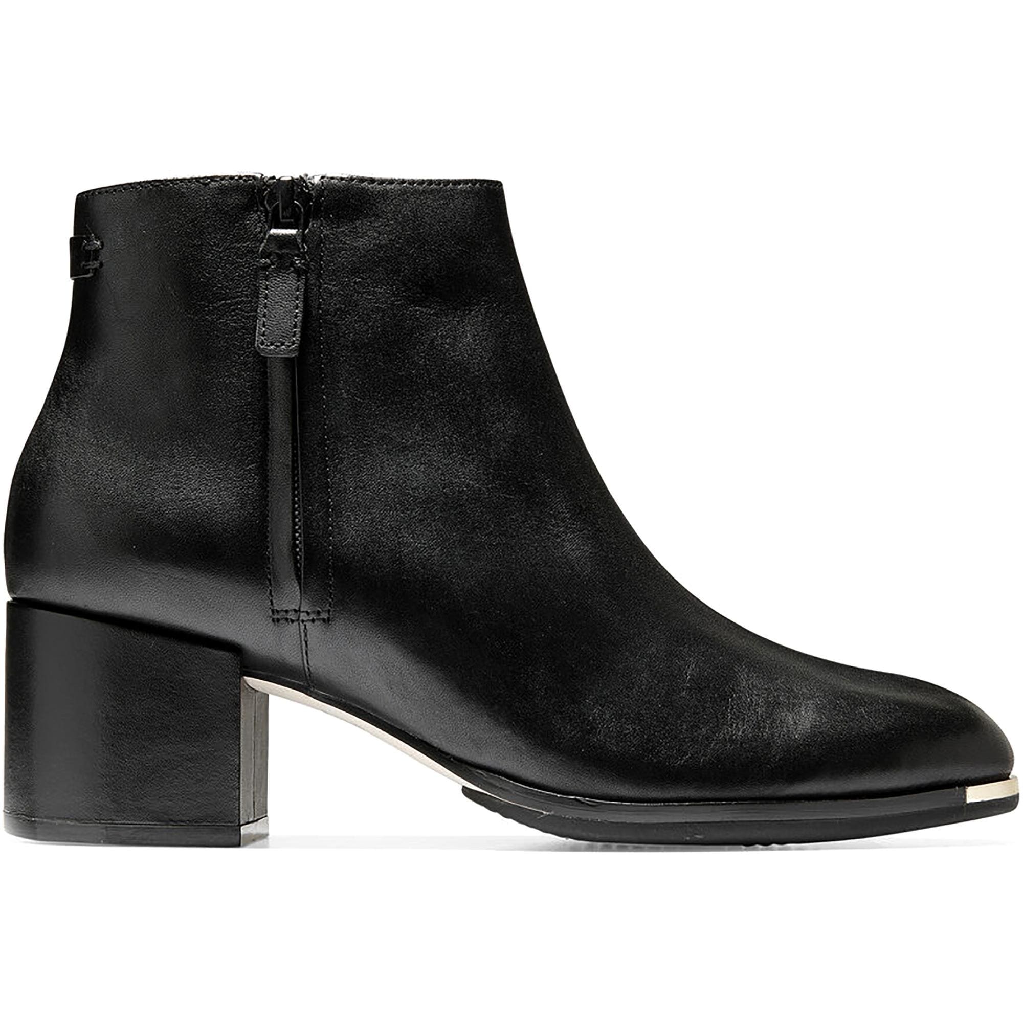 black leather boots pointed toe