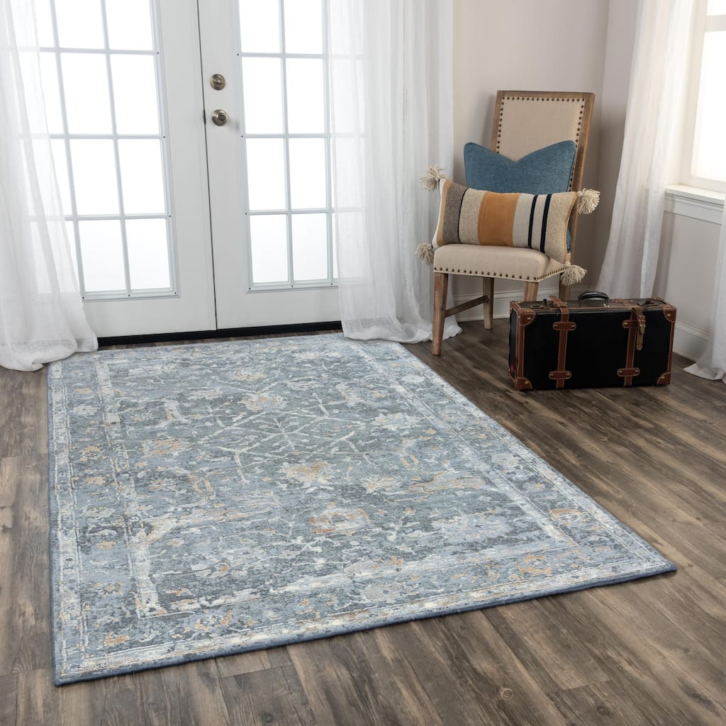 Alora Decor Radiant Floral Wool Blend Area Rug