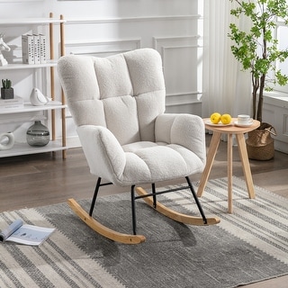 Mid Century Modern Teddy Fabric Rocking Chair - Bed Bath & Beyond ...