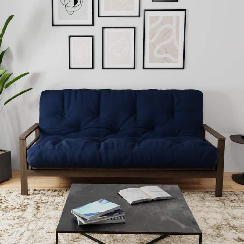 Loosh Home 8" Gel Memory Foam Queen Size Futon Mattress - Navy