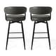 preview thumbnail 36 of 42, Glitzhome 26 or 31 Inches Modern Upholstered Swivel Counter Height Bar Stools