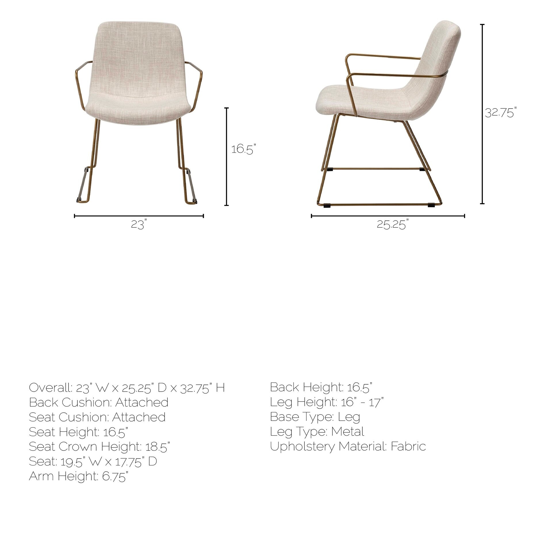 Cream Fabric Wrap With Gold Metal Frame Dining Chair Cream Fabric Wrap With Gold Metal Frame Dining Chair