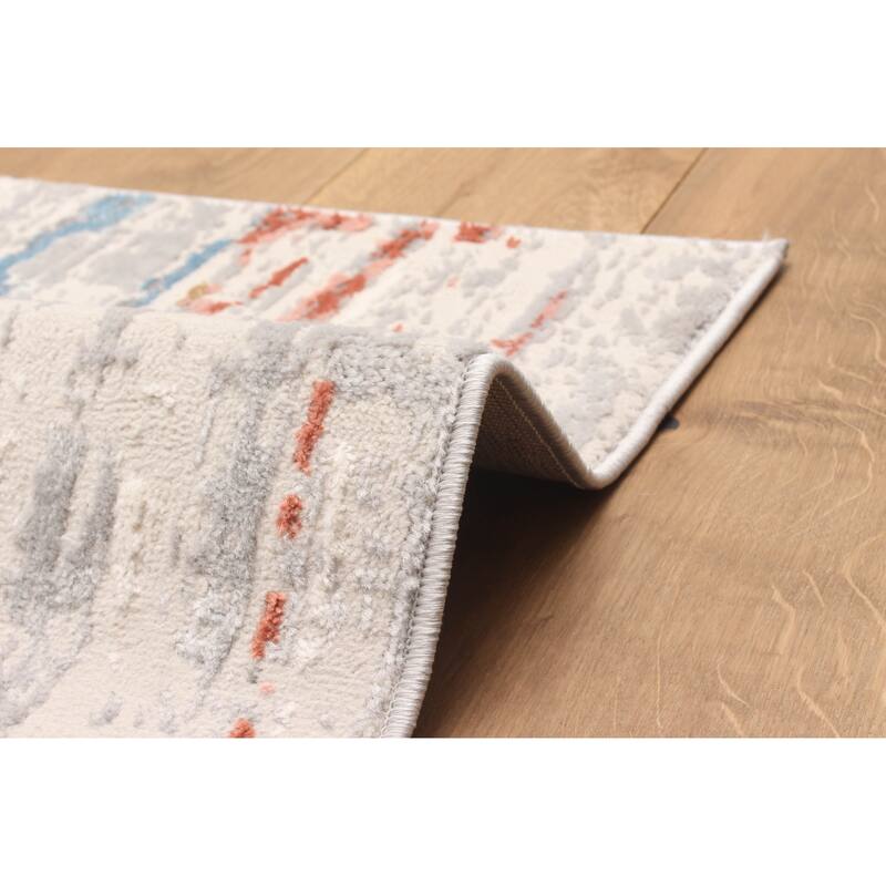 ECARPETGALLERY Machine Made Juniper Ivory Area Rug