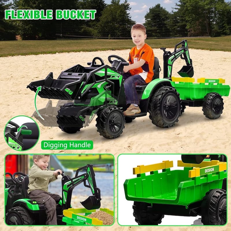 3 in 1 Kids 24V Ride on Tractor